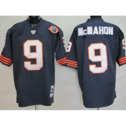 Mitchell & Ness Chicago Bears #9 Jim McMahon Blue With Big Number Stitched Throwback NFL Jersey