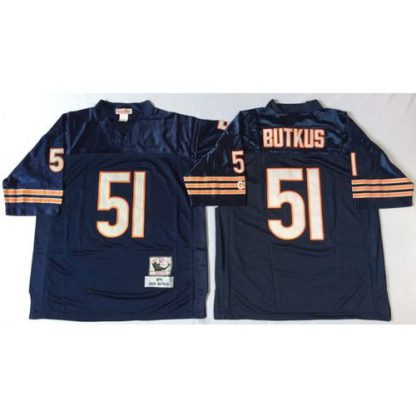 Mitchell&Ness Chicago Bears #51 Dick Butkus Blue Small No. Throwback Stitched NFL Jersey