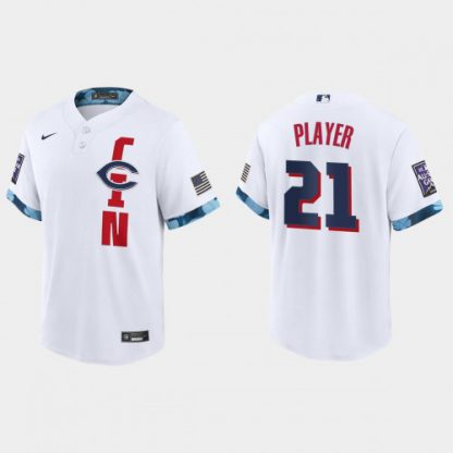 Cincinnati Reds Custom 2021 Mlb All Star Game Fan's Version White Jersey