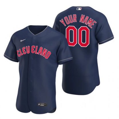 Cleveland Guardians Custom Navy Men's Nike 2022 Authentic Alternate MLB Jersey