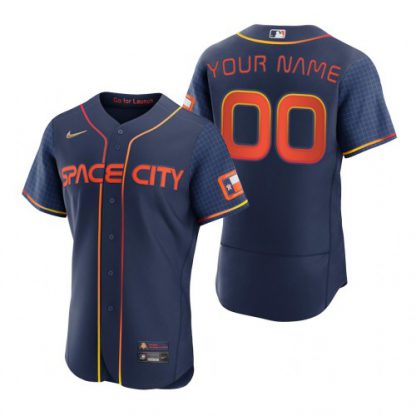 Houston Astros Custom Diaz Navy Men's Nike Authentic 2022 City Connect MLB Jersey