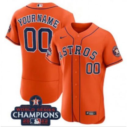 Houston Astros Active Player Custom Orange 2022 World Series Champions Flex Base Stitched Men's Nike MLB Jersey