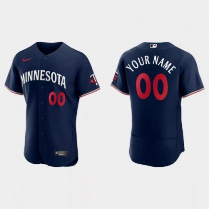 Minnesota Twins Custom Men's Nike 2023 Authentic Jersey ?C Navy