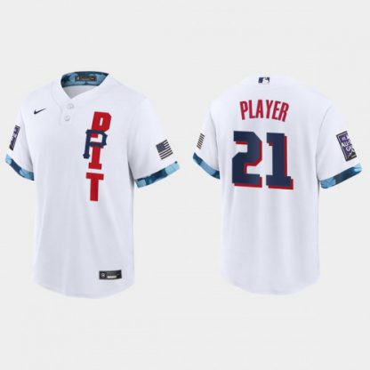 Pittsburgh Pirates Custom 2021 Mlb All Star Game Fan's Version White Jersey