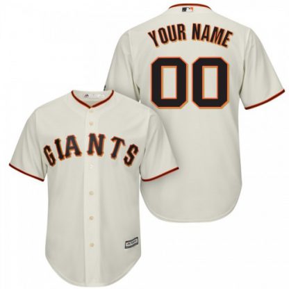 San Francisco Giants Majestic Cool Base Custom Jersey Cream