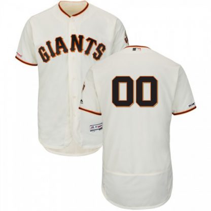 San Francisco Giants Majestic Home Flex Base Authentic Collection Custom Jersey Cream
