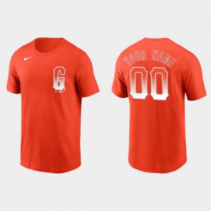 San Francisco Giants Custom Men's 2021 City Connect Orange T-shirt