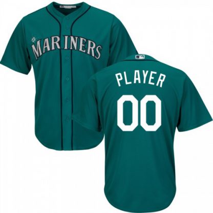 Seattle Mariners Majestic Cool Base Custom Jersey Northwest Green