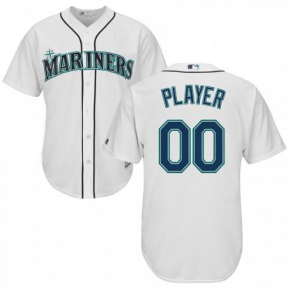 Seattle Mariners Majestic Cool Base Custom Jersey White