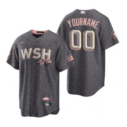 Washington Nationals Custom Men's Nike Gray Game 2022 City Connect Replica Jersey