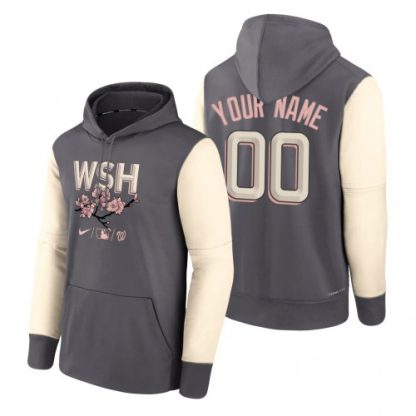 Washington Nationals Custom Men's Nike Custom 2022 City Connect Gray Hoodie
