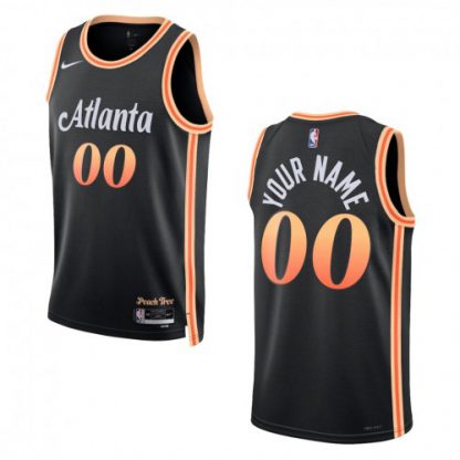 Atlanta Hawks Custom Unisex Nike Black 2022-23 Swingman Jersey - City Edition