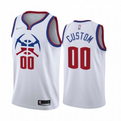Denver Nuggets Personalized White NBA Swingman 2020-21 Earned Edition Jersey