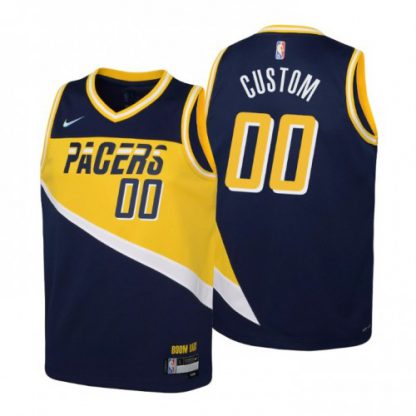 Indiana Pacers Custom Youth Nike Navy 2021/22 Swingman Jersey - City Edition