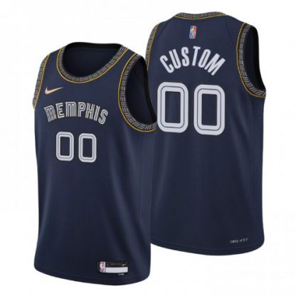 Memphis Grizzlies Custom Men's Nike Navy 2021/22 Swingman NBA Jersey - City Edition