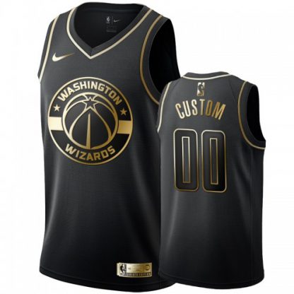 Nike Wizards Custom Men's Black Golden Edition Swingman NBA Jersey