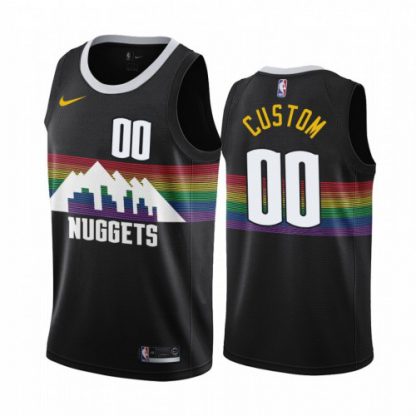 Nike Nuggets Custom Men's 2019-20 Black City Edition NBA Jersey