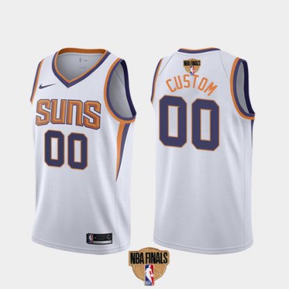 Nike Suns Custom Men's 2021 NBA Finals Bound Swingman Association Edition Jersey White