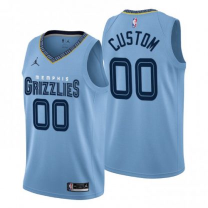 Nike Grizzlies Custom Men's 2022-23 Statement Edition NBA Jersey - Blue
