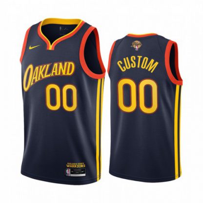 Nike Warriors Custom Navy Swingman 2022 NBA Finals City Edition Jersey