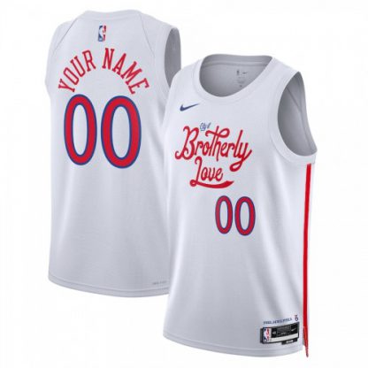 Philadelphia 76ers Custom Unisex Nike White 2022-23 Swingman Jersey - City Edition