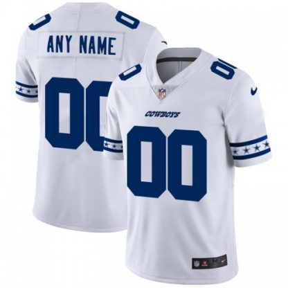 Dallas Cowboys Custom Nike White Team Logo Vapor Limited NFL Jersey