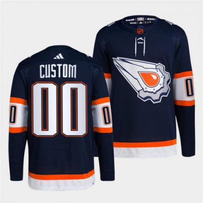 Edmonton Oilers Custom Men's adidas Reverse Retro 2.0 Authentic Player Jersey - Navy