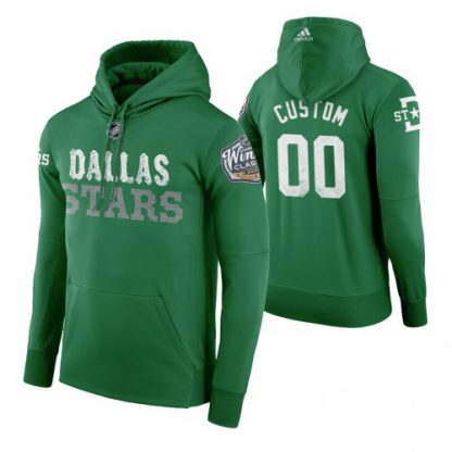 Adidas Stars Custom Men's Green 2020 Winter Classic Retro NHL Hoodie