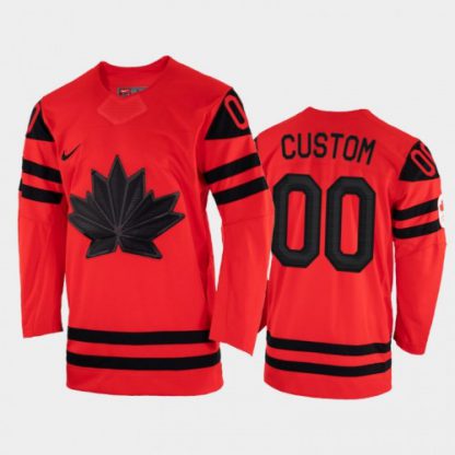Canada Hockey Custom Men's Nike Beijing 2022 Winter Olympics Away Jersey - Red