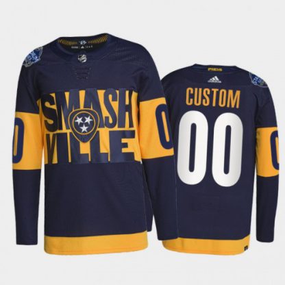 Adidas Predators Custom Men's 2022 Stadium Series Authentic NHL Jersey - Navy