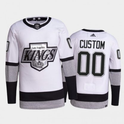 Adidas Kings Custom Men's 2021-22 Alternate Authentic NHL Jersey - White