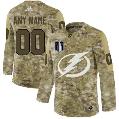 Men's Adidas Lightning Personalized Camo 2022 Stanley Cup Final Patch Authentic NHL Jersey