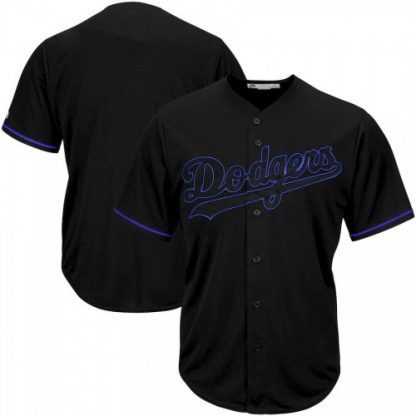 Los Angeles Los Angeles Dodgers Majestic Big & Tall Pop Fashion V-Neck Jersey Black