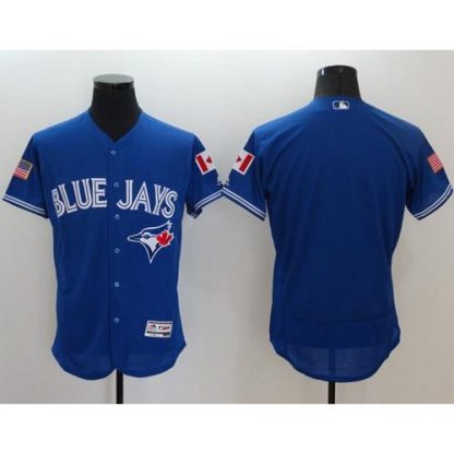 Toronto Blue Jays Blank Blue Fashion Stars & Stripes Flexbase Authentic Stitched MLB Jersey