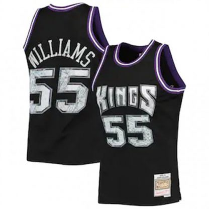 Nike Sacramento Kings #55 Jason Williams Mitchell & Ness 1996-97 Hardwood Classics NBA 75th Anniversary Diamond Swingman Jersey - Black