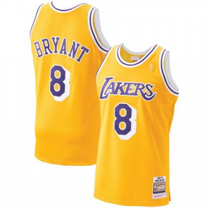 Mitchell & Ness Los Angeles Los Angeles Lakers #8 Kobe Bryant 1996-97 Hardwood Classics Stitched NBA Jersey Gold