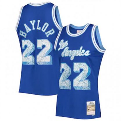 Nike Los Angeles Lakers #22 Elgin Baylor Mitchell & Ness 1996-97 Hardwood Classics NBA 75th Anniversary Diamond Swingman Jersey - Royal
