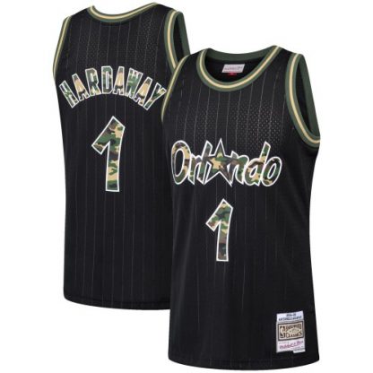 Orlando Magic #1 Penny Hardaway Black Mitchell & Ness Straight Fire Camo Swingman Jersey