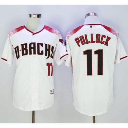 Arizona Diamondbacks #11 A. J. Pollock White/Brick New Cool Base Stitched MLB Jersey