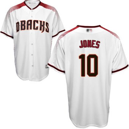 Arizona Diamondbacks #10 Adam Jones White/Crimson Home Women's Stitched MLB Jersey
