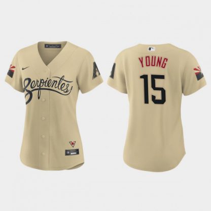 Arizona Arizona Diamondbacks #15 Andrew Young Women's Nike 2021 City Connect MLB Jersey Gold