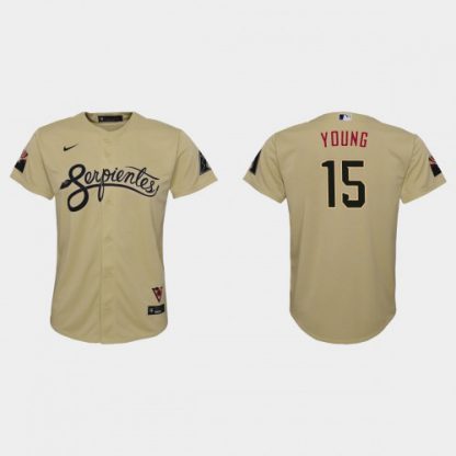 Arizona Arizona Diamondbacks #15 Andrew Young Youth Nike 2021 City Connect MLB Jersey Gold