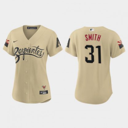 Arizona Arizona Diamondbacks #31 Caleb Smith Women's Nike 2021 City Connect MLB Jersey Gold