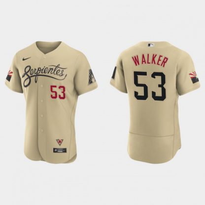Arizona Arizona Diamondbacks #53 Christian Walker Men's Nike 2021 City Connect Authentic MLB Jersey Gold