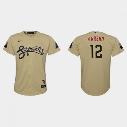 Arizona Arizona Diamondbacks #12 Daulton Varsho Youth Nike 2021 City Connect MLB Jersey Gold