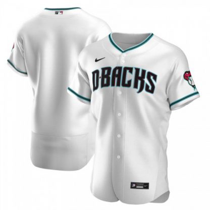 Arizona Arizona Diamondbacks Men's Nike White Teal Authentic Alternate Team MLB Jersey