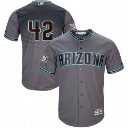 Arizona Arizona Diamondbacks #42 Majestic 2019 Jackie Robinson Day Official Cool Base Jersey Gray