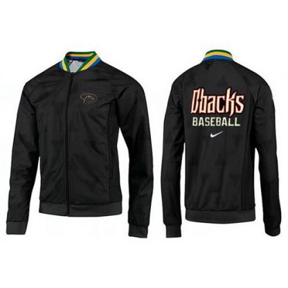 MLB Arizona Arizona Diamondbacks Zip Jacket Black_4
