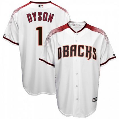 Arizona Arizona Diamondbacks #1 Jarrod Dyson Majestic White Home Cool Base Player Jersey