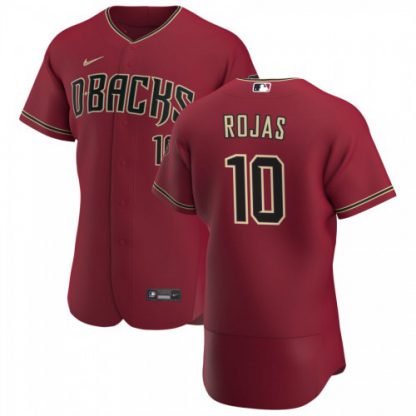 Arizona Arizona Diamondbacks #10 Josh Rojas Men's Nike Crimson Authentic Alternate Team MLB Jersey